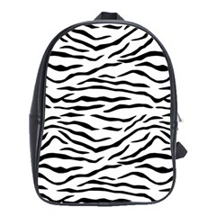 Black And White Tiger Stripes School Bag (xl) by PodArtist