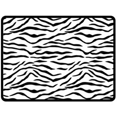 Black And White Tiger Stripes Double Sided Fleece Blanket (large)  by PodArtist