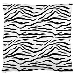 Black And White Tiger Stripes Large Flano Cushion Case (one Side) by PodArtist