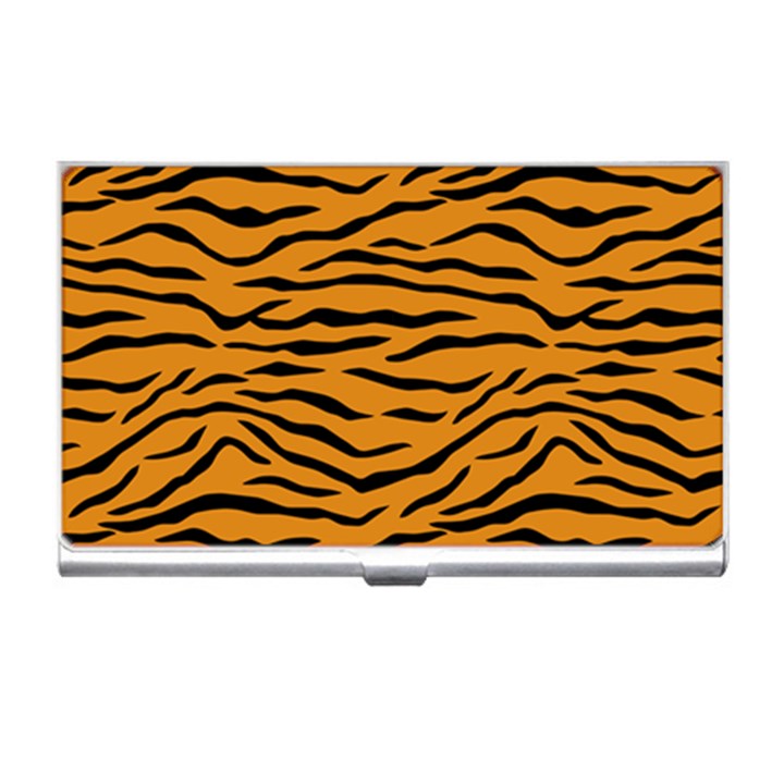 Orange and Black Tiger Stripes Business Card Holders