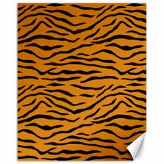 Orange And Black Tiger Stripes Canvas 16  X 20   by PodArtist