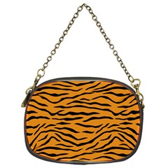 Orange And Black Tiger Stripes Chain Purses (one Side)  by PodArtist