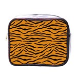 Orange and Black Tiger Stripes Mini Toiletries Bags Front