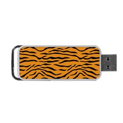 Orange And Black Tiger Stripes Portable Usb Flash (two Sides) by PodArtist