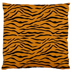 Orange And Black Tiger Stripes Standard Flano Cushion Case (two Sides) by PodArtist