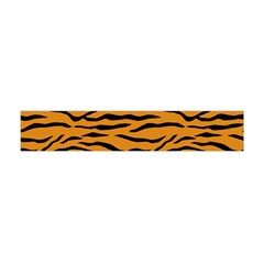 Orange And Black Tiger Stripes Flano Scarf (mini) by PodArtist