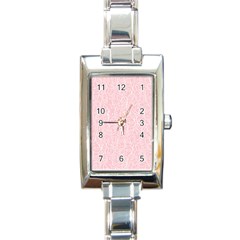 Elios Shirt Faces In White Outlines On Pale Pink Cmbyn Rectangle Italian Charm Watch by PodArtist