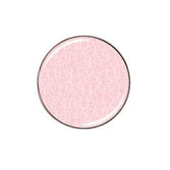 Elios Shirt Faces In White Outlines On Pale Pink Cmbyn Hat Clip Ball Marker by PodArtist