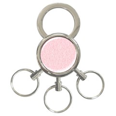 Elios Shirt Faces In White Outlines On Pale Pink Cmbyn 3-ring Key Chains by PodArtist