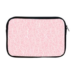 Elios Shirt Faces In White Outlines On Pale Pink Cmbyn Apple Macbook Pro 17  Zipper Case by PodArtist