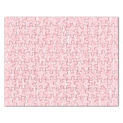 Elios Shirt Faces In White Outlines On Pale Pink Cmbyn Rectangular Jigsaw Puzzl by PodArtist