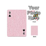 Elios Shirt Faces in White Outlines on Pale Pink CMBYN Playing Cards 54 (Mini)  Front - Spade9