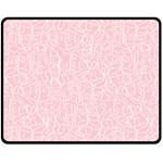 Elios Shirt Faces in White Outlines on Pale Pink CMBYN Double Sided Fleece Blanket (Medium)  58.8 x47.4  Blanket Front