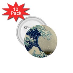 The Classic Japanese Great Wave Off Kanagawa By Hokusai 1 75  Buttons (10 Pack) by PodArtist