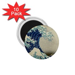 The Classic Japanese Great Wave Off Kanagawa By Hokusai 1 75  Magnets (10 Pack)  by PodArtist