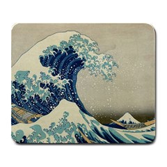 The Classic Japanese Great Wave Off Kanagawa By Hokusai Large Mousepads by PodArtist