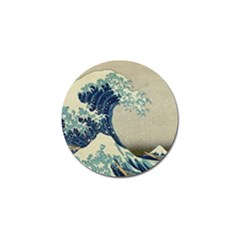 The Classic Japanese Great Wave Off Kanagawa By Hokusai Golf Ball Marker (4 Pack) by PodArtist