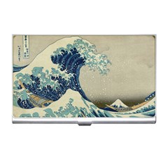 The Classic Japanese Great Wave Off Kanagawa By Hokusai Business Card Holders by PodArtist