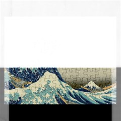 The Classic Japanese Great Wave Off Kanagawa By Hokusai Rectangular Jigsaw Puzzl by PodArtist