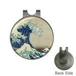 The Classic Japanese Great Wave off Kanagawa by Hokusai Hat Clips with Golf Markers Front