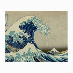 The Classic Japanese Great Wave Off Kanagawa By Hokusai Small Glasses Cloth by PodArtist