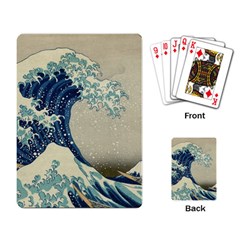 The Classic Japanese Great Wave Off Kanagawa By Hokusai Playing Card by PodArtist