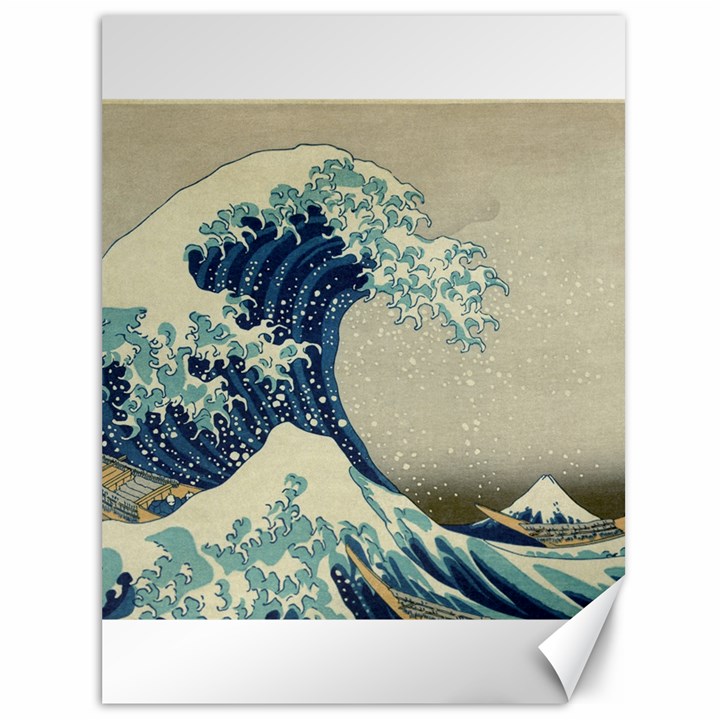 The Classic Japanese Great Wave off Kanagawa by Hokusai Canvas 36  x 48  