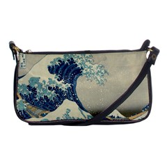 The Classic Japanese Great Wave Off Kanagawa By Hokusai Shoulder Clutch Bags by PodArtist