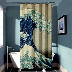 The Classic Japanese Great Wave Off Kanagawa By Hokusai Shower Curtain 36  X 72  (stall)  by PodArtist