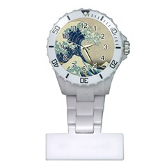 The Classic Japanese Great Wave Off Kanagawa By Hokusai Plastic Nurses Watch by PodArtist