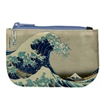 The Classic Japanese Great Wave off Kanagawa by Hokusai Large Coin Purse Front