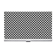 Black And White Checkerboard Weimaraner Business Card Holders by PodArtist