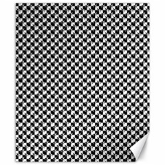 Black And White Checkerboard Weimaraner Canvas 8  X 10  by PodArtist