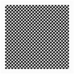 Black and White Checkerboard Weimaraner Medium Glasses Cloth (2-Side) Front