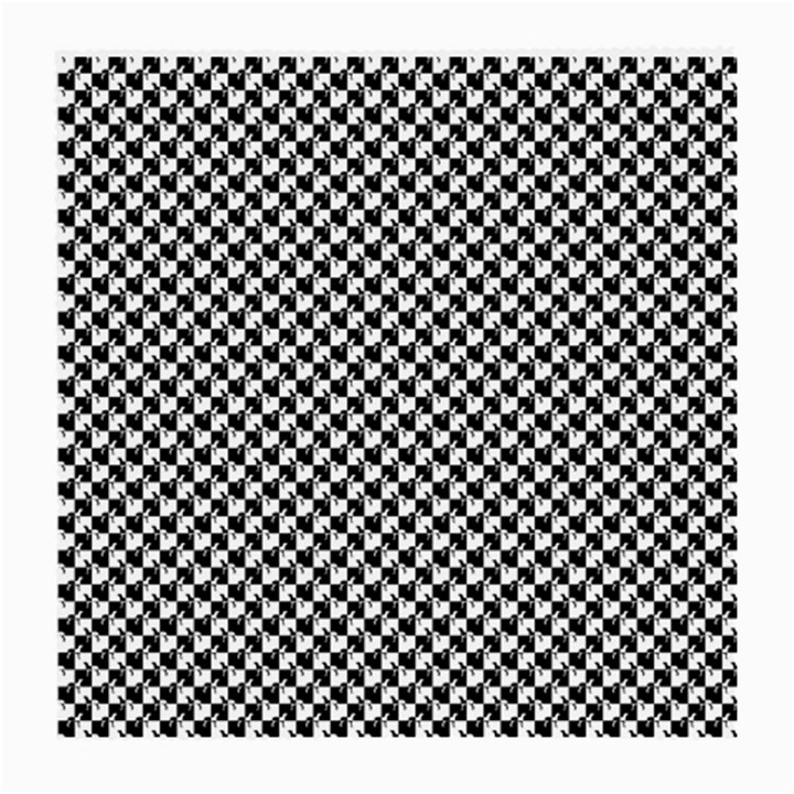 Black and White Checkerboard Weimaraner Medium Glasses Cloth (2-Side)