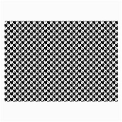 Black And White Checkerboard Weimaraner Large Glasses Cloth (2-side) by PodArtist