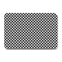 Black And White Checkerboard Weimaraner Plate Mats by PodArtist