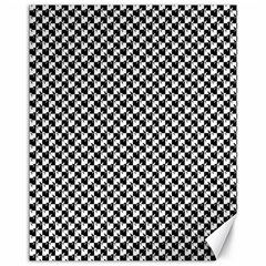 Black And White Checkerboard Weimaraner Canvas 11  X 14   by PodArtist