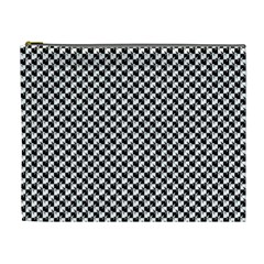 Black And White Checkerboard Weimaraner Cosmetic Bag (xl) by PodArtist