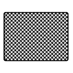 Black And White Checkerboard Weimaraner Fleece Blanket (small) by PodArtist