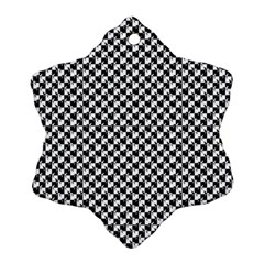 Black And White Checkerboard Weimaraner Ornament (snowflake) by PodArtist