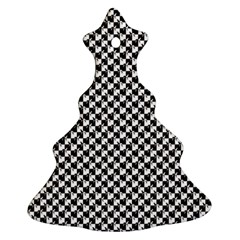 Black And White Checkerboard Weimaraner Ornament (christmas Tree)  by PodArtist