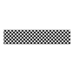 Black And White Checkerboard Weimaraner Velvet Scrunchie by PodArtist