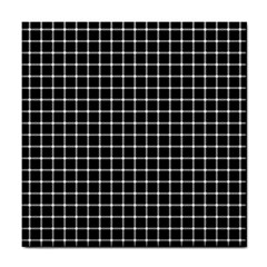 Black And White Optical Illusion Dots And Lines Tile Coasters by PodArtist