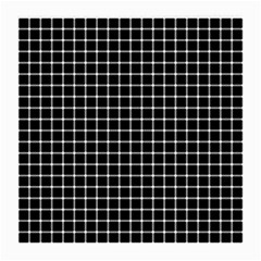 Black And White Optical Illusion Dots And Lines Medium Glasses Cloth by PodArtist