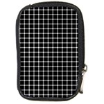 Black and white optical illusion dots and lines Compact Camera Cases Front