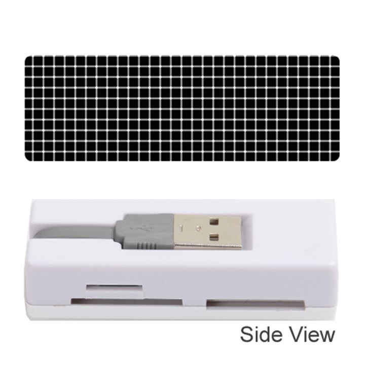 Black and white optical illusion dots and lines Memory Card Reader (Stick) 