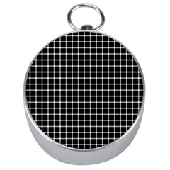 Black And White Optical Illusion Dots And Lines Silver Compasses by PodArtist