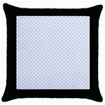 Alice Blue Quatrefoil in an English Country Garden Throw Pillow Case (Black) Front