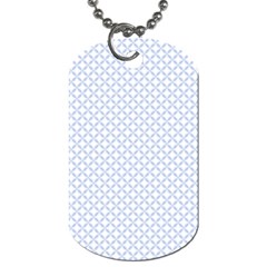 Alice Blue Quatrefoil In An English Country Garden Dog Tag (one Side) by PodArtist